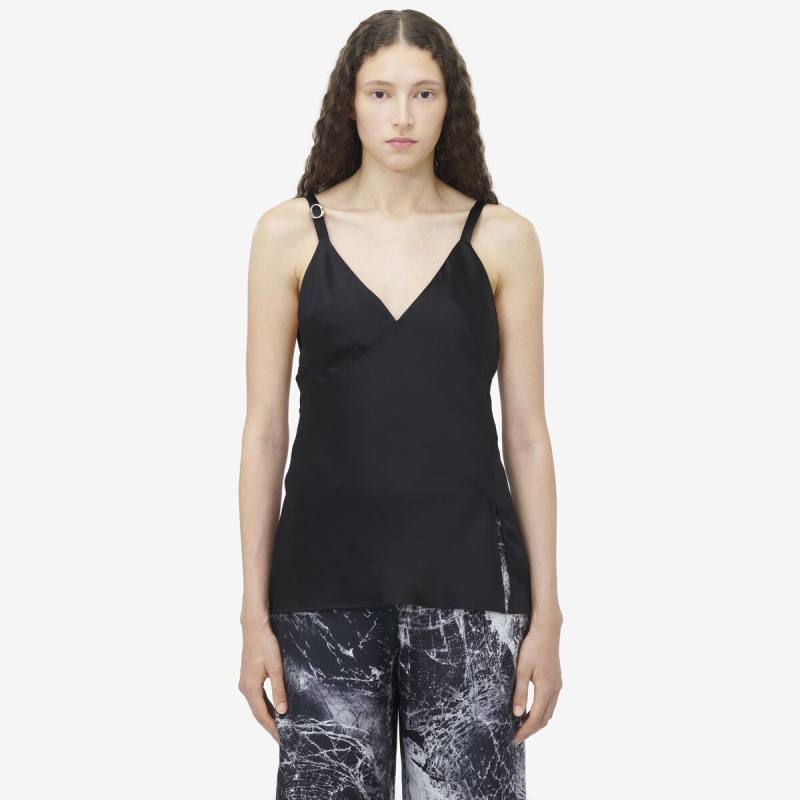 ALEXANDER MCQUEEN - Satin Low Back Top - Item 805921QEAFQ1000